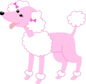 acclaim clipart: a female poodle