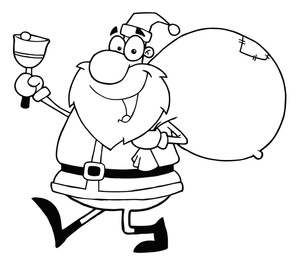 cartoon santa coloring page