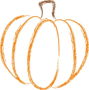 drawing of a pumpkin