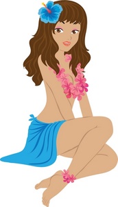 acclaim clipart: hawaiian woman