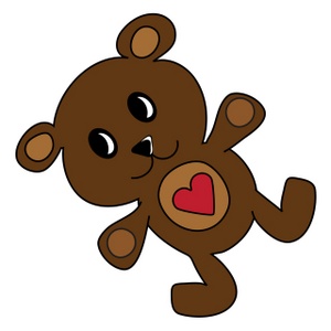 acclaim clipart: heart teddy bear