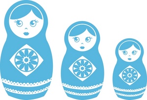 acclaim clipart: nesting dolls