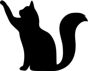 acclaim clipart: silhouette of a cat