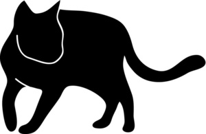 acclaim clipart: silhouette of a cat