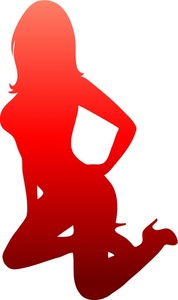 acclaim clipart: silhouette of a sexy woman