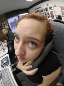 young woman at work in an office